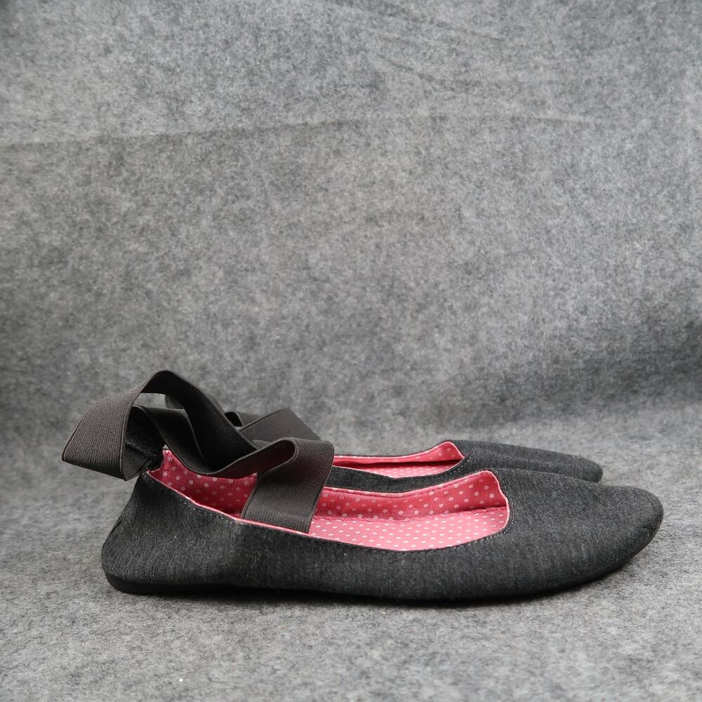 Alpine Swiss Shoes Womens 11 Peony Ballet Flats Elastic Ankle Wrap Round Toe